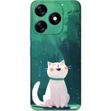 Gramaphone Tecno Spark 10 Pro Uyumlu Kedi Desenli Telefon Kılıfı + Ekran Koruyucu - 5781