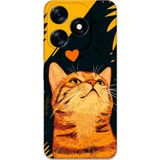 Gramaphone Tecno Spark 10 Pro Uyumlu Kedi Desenli Telefon Kılıfı + Ekran Koruyucu - 5783