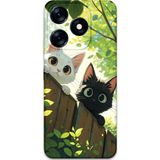 Gramaphone Tecno Spark 10 Pro Uyumlu Kedi Desenli Telefon Kılıfı + Ekran Koruyucu - 5785