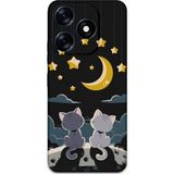 Gramaphone Tecno Spark 10 Pro Uyumlu Kedi Desenli Telefon Kılıfı + Ekran Koruyucu - 5809
