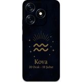 Gramaphone Tecno Spark 10 Pro Uyumlu Kova Burcu Desenli Telefon Kılıfı + Ekran Koruyucu - 5778