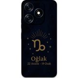 Gramaphone Tecno Spark 10 Pro Uyumlu Oğlak Burcu Desenli Telefon Kılıfı + Ekran Koruyucu - 5777