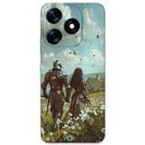 Gramaphone Tecno Spark 10 Pro Uyumlu Retro Desenli Telefon Kılıfı + Ekran Koruyucu - 5843