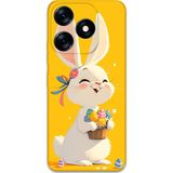 Gramaphone Tecno Spark 10 Pro Uyumlu Tavşan Desenli Telefon Kılıfı + Ekran Koruyucu - 5807