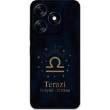 Gramaphone Tecno Spark 10 Pro Uyumlu Terazi Burcu Desenli Telefon Kılıfı + Ekran Koruyucu - 5774