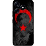 Gramaphone Tecno Spark 10 Pro Uyumlu Türk Bayrağı Desenli Telefon Kılıfı + Ekran Koruyucu - 5852