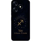 Gramaphone Tecno Spark 10 Pro Uyumlu Yay Burcu Desenli Telefon Kılıfı + Ekran Koruyucu - 5776