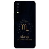 Gramaphone Vivo Y20 ile Uyumlu Akrep Burcu Desenli Telefon Kılıfı + Ekran Koruyucu - 5775