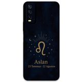 Gramaphone Vivo Y20 ile Uyumlu Aslan Burcu Desenli Telefon Kılıfı + Ekran Koruyucu - 5772