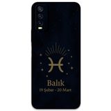 Gramaphone Vivo Y20 ile Uyumlu Balık Burcu Desenli Telefon Kılıfı + Ekran Koruyucu - 5779