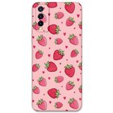 Gramaphone Vivo Y20 ile Uyumlu Çilek Desenli Telefon Kılıfı + Ekran Koruyucu - 5804
