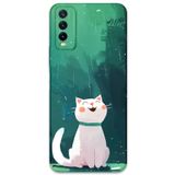 Gramaphone Vivo Y20 ile Uyumlu Kedi Desenli Telefon Kılıfı + Ekran Koruyucu - 5781
