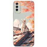 Gramaphone Vivo Y20 ile Uyumlu Kedi Desenli Telefon Kılıfı + Ekran Koruyucu - 5784