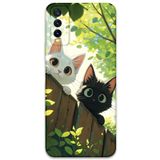 Gramaphone Vivo Y20 ile Uyumlu Kedi Desenli Telefon Kılıfı + Ekran Koruyucu - 5785