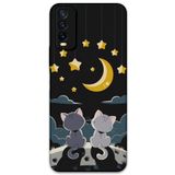 Gramaphone Vivo Y20 ile Uyumlu Kedi Desenli Telefon Kılıfı + Ekran Koruyucu - 5809