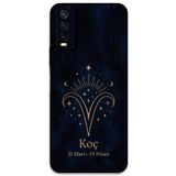 Gramaphone Vivo Y20 ile Uyumlu Koç Burcu Desenli Telefon Kılıfı + Ekran Koruyucu - 5768