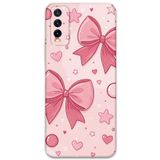 Gramaphone Vivo Y20 ile Uyumlu Kurdele Desenli Telefon Kılıfı + Ekran Koruyucu - 5803