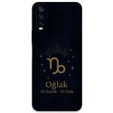 Gramaphone Vivo Y20 ile Uyumlu Oğlak Burcu Desenli Telefon Kılıfı + Ekran Koruyucu - 5777