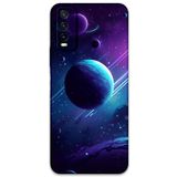 Gramaphone Vivo Y20 ile Uyumlu Uzay Desenli Telefon Kılıfı + Ekran Koruyucu - 5866