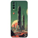 Gramaphone Vivo Y20 ile Uyumlu Uzay Desenli Telefon Kılıfı + Ekran Koruyucu - 5870