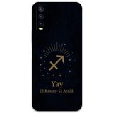 Gramaphone Vivo Y20 ile Uyumlu Yay Burcu Desenli Telefon Kılıfı + Ekran Koruyucu - 5776