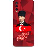 Gramaphone Vivo Y20 Uyumlu Atatürk Desenli Telefon Kılıfı + Ekran Koruyucu - 5851