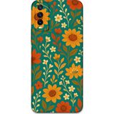 Gramaphone Vivo Y20 Uyumlu Çiçek Desenli Telefon Kılıfı + Ekran Koruyucu - 5786