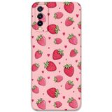 Gramaphone Vivo Y20 Uyumlu Çilek Desenli Telefon Kılıfı + Ekran Koruyucu - 5804