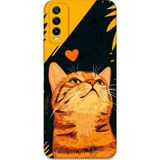 Gramaphone Vivo Y20 Uyumlu Kedi Desenli Telefon Kılıfı + Ekran Koruyucu - 5783