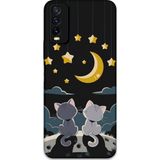 Gramaphone Vivo Y20 Uyumlu Kedi Desenli Telefon Kılıfı + Ekran Koruyucu - 5809