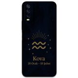 Gramaphone Vivo Y20 Uyumlu Kova Burcu Desenli Telefon Kılıfı + Ekran Koruyucu - 5778