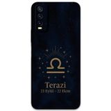 Gramaphone Vivo Y20 Uyumlu Terazi Burcu Desenli Telefon Kılıfı + Ekran Koruyucu - 5774