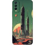 Gramaphone Vivo Y20 Uyumlu Uzay Desenli Telefon Kılıfı + Ekran Koruyucu - 5870