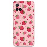 Gramaphone Vivo Y21s ile Uyumlu Çilek Desenli Telefon Kılıfı + Ekran Koruyucu - 5804