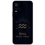 Gramaphone Vivo Y21s ile Uyumlu Kova Burcu Desenli Telefon Kılıfı + Ekran Koruyucu - 5778