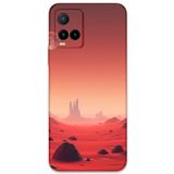 Gramaphone Vivo Y21s ile Uyumlu Uzay Desenli Telefon Kılıfı + Ekran Koruyucu - 5859