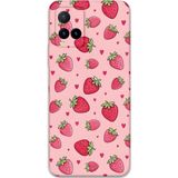 Gramaphone Vivo Y21S Uyumlu Çilek Desenli Telefon Kılıfı + Ekran Koruyucu - 5804
