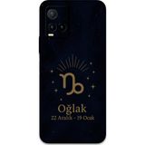 Gramaphone Vivo Y21S Uyumlu Oğlak Burcu Desenli Telefon Kılıfı + Ekran Koruyucu - 5777