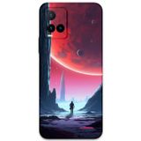 Gramaphone Vivo Y21S Uyumlu Uzay Desenli Telefon Kılıfı + Ekran Koruyucu - 5860