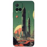 Gramaphone Vivo Y21S Uyumlu Uzay Desenli Telefon Kılıfı + Ekran Koruyucu - 5870