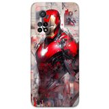 Gramaphone Xiaomi Mi 10T ile Uyumlu İronman Desenli Telefon Kılıfı + Ekran Koruyucu - 5828