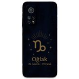 Gramaphone Xiaomi Mi 10T ile Uyumlu Oğlak Burcu Desenli Telefon Kılıfı + Ekran Koruyucu - 5777