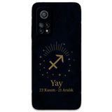 Gramaphone Xiaomi Mi 10T ile Uyumlu Yay Burcu Desenli Telefon Kılıfı + Ekran Koruyucu - 5776