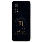 Gramaphone Xiaomi Mi 10T Pro ile Uyumlu Akrep Burcu Desenli Telefon Kılıfı + Ekran Koruyucu - 5775