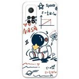 Gramaphone Xiaomi Mi 10T Pro ile Uyumlu Astronot Desenli Telefon Kılıfı + Ekran Koruyucu - 5858