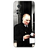 Gramaphone Xiaomi Mi 10T Pro ile Uyumlu Atatürk Desenli Telefon Kılıfı + Ekran Koruyucu - 5850
