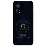 Gramaphone Xiaomi Mi 10T Pro ile Uyumlu Terazi Burcu Desenli Telefon Kılıfı + Ekran Koruyucu - 5774