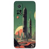 Gramaphone Xiaomi Mi 10T Pro ile Uyumlu Uzay Desenli Telefon Kılıfı + Ekran Koruyucu - 5870