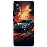 Gramaphone Xiaomi Mi 12 Pro ile Uyumlu Araba Desenli Telefon Kılıfı + Ekran Koruyucu - 5766