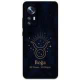 Gramaphone Xiaomi Mi 12 Pro ile Uyumlu Boğa Burcu Desenli Telefon Kılıfı + Ekran Koruyucu - 5769